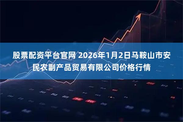 股票配资平台官网 2026年1月2日马鞍山市安民农副产品贸易有限公司价格行情