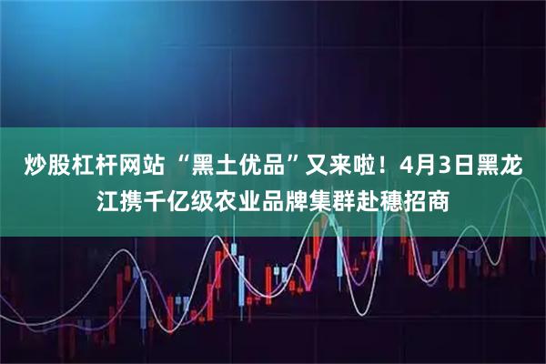 炒股杠杆网站 “黑土优品”又来啦！4月3日黑龙江携千亿级农业品牌集群赴穗招商